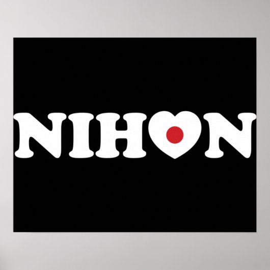 Drapeau Nihon Love Heart Poster (Devant)