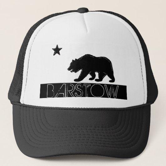 Drapeau noir blanc de Barstow Californie casquette (Devant)