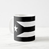Drapeau noir de Porto Rico Coffee Mug (Devant gauche)