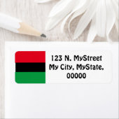 drapeau noir étiquettes de adresse (En situation)