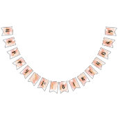 Drapeau noir rose et doré pour l'anniversaire (Tout)