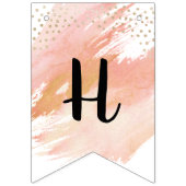 Drapeau noir rose et doré pour l'anniversaire (Premier drapeau)