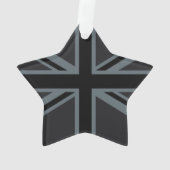 Drapeau noir Union Jack UK Design (dos)