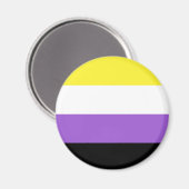 Drapeau non binaire LGBT Magnet (Recto/Verso)