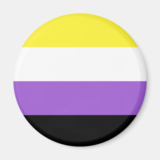 Drapeau non binaire LGBT Magnet (Devant)