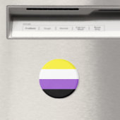 Drapeau non binaire Magnet LGBT (In Situ (Lave-vaisselle))