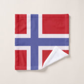 Drapeau norvégien (Gant de toilette)