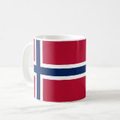 Drapeau norvégien Céramique café Mug (Devant gauche)