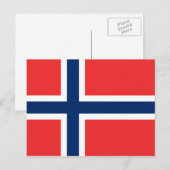Drapeau norvégien de Norvège cartes postales perso (Devant / Derrière)