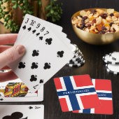 Drapeau norvégien des cartes de jeu faites sur (In Situ)