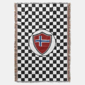 Drapeau norvégien lancer une couverture (devant Vertical)