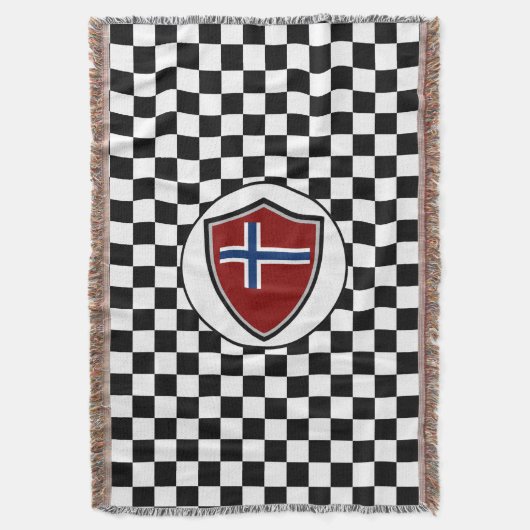 Drapeau norvégien lancer une couverture (devant Vertical)