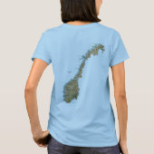 Drapeau norvégien x Carte T-shirt (Dos)