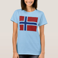 Drapeau norvégien x Carte T-shirt