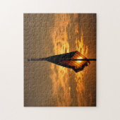 Drapeau, Nuages, Puzzle Coucher de soleil - 11x14  (Vertical)