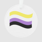 Drapeau ondoyant non binaire (devant)