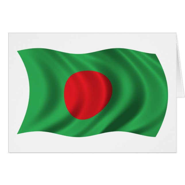 Drapeau onduleux du Bangladesh (Devant horizontal)