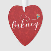 Drapeau Orkney à Heart, Îles du Nord, Écosse (devant)