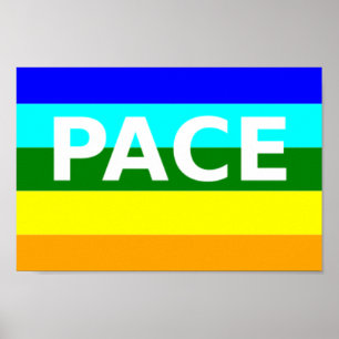 Drapeau Pace(Peace) Affiche italienne
