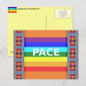Drapeau Pace(Peace) Carte postale italienne (Devant / Derrière)