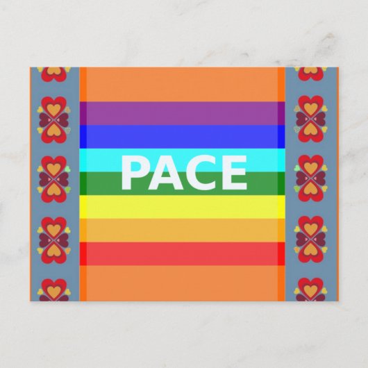 Drapeau Pace(Peace) Carte postale italienne (Devant)
