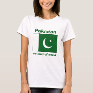 Drapeau Pakistan + Carte + T-shirt Texte