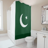 Drapeau pakistanais Douche rideau (En situation)
