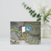Drapeau pakistanais sur la carte (Debout devant)