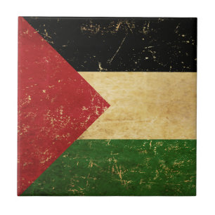 Drapeau Palestinien Carreaux de céramique Vintage
