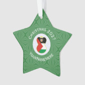 Drapeau palestinien Noël Ange Nom Année Étoile (devant)