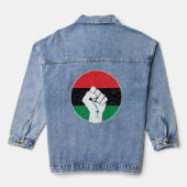 Drapeau panafricain Poing, histoire noire afro-amé (Verso)