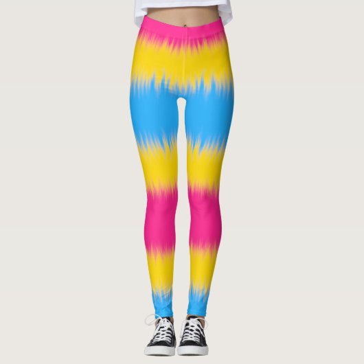 Drapeau Pansexuel large bande Leggings (Devant)