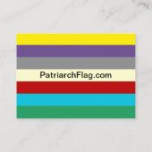 Drapeau Patriarche Universel Carte de visite couro (Dos)