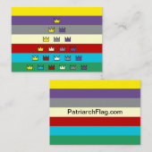 Drapeau Patriarche Universel Carte de visite couro (Devant / Derrière)