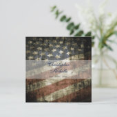 Drapeau patriotique américain avec Faire-part de m (Debout devant)