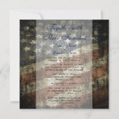 Drapeau patriotique américain avec Faire-part de m (Dos)