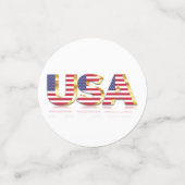 Drapeau patriotique américain Confetti (Petit recto)