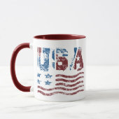 Drapeau patriotique américain Mug (Gauche)
