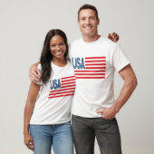 Drapeau patriotique américain T-shirt (Unisexe)