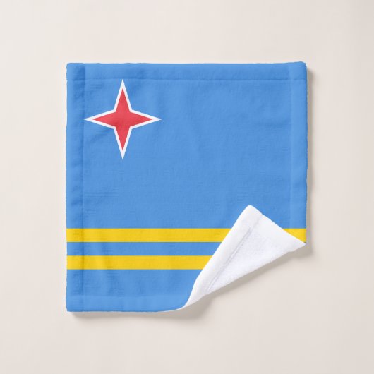 Drapeau Patriotique Aruba (Gant de toilette)