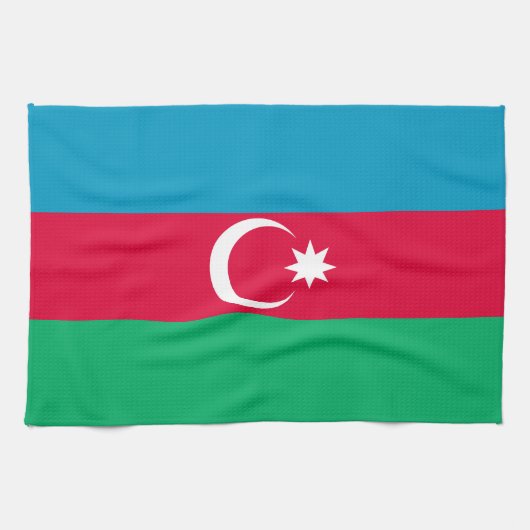 Drapeau patriotique Azerbaïdjan serviette de cuisi (Horizontal)