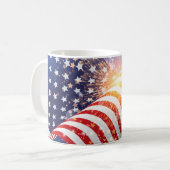 Drapeau Patriotique Café Mug (Devant gauche)