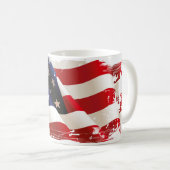 Drapeau Patriotique Café Mug (Devant droit)