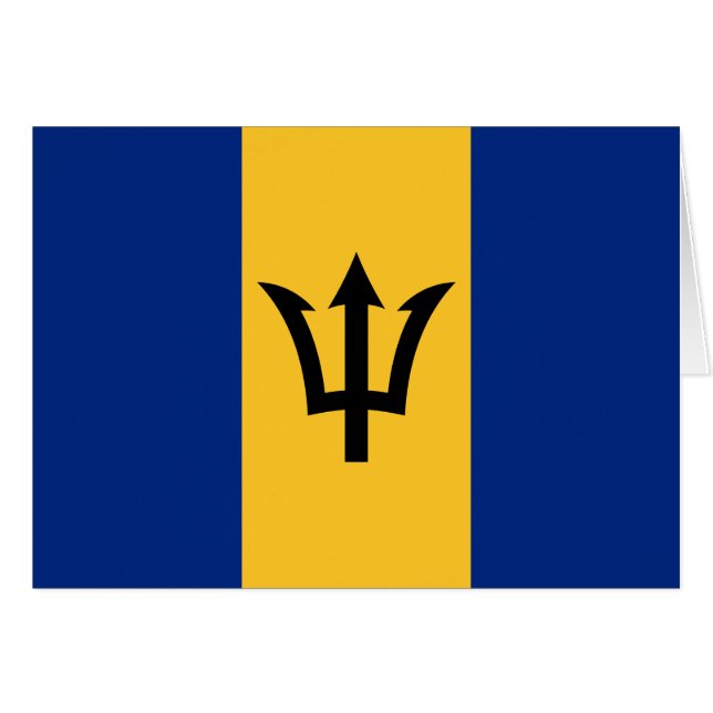 Drapeau patriotique de la Barbade (Devant horizontal)