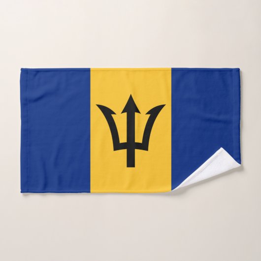 Drapeau patriotique de la Barbade (Serviette à main)
