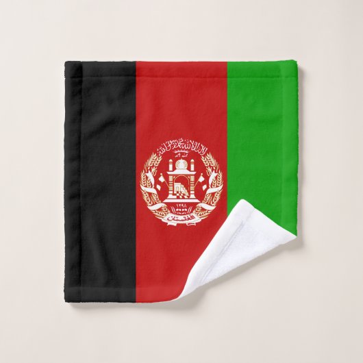 Drapeau patriotique de l'Afghanistan (Gant de toilette)