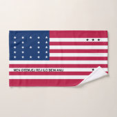 Drapeau patriotique de l'atoll de Bikini (Serviette à main)
