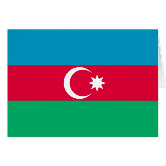 Drapeau patriotique de l'Azerbaïdjan (Devant horizontal)