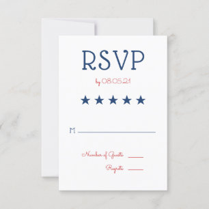 Drapeau patriotique des Etats-Unis épousant RSVP 3