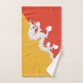 Drapeau patriotique du Bhoutan (Serviette à main)